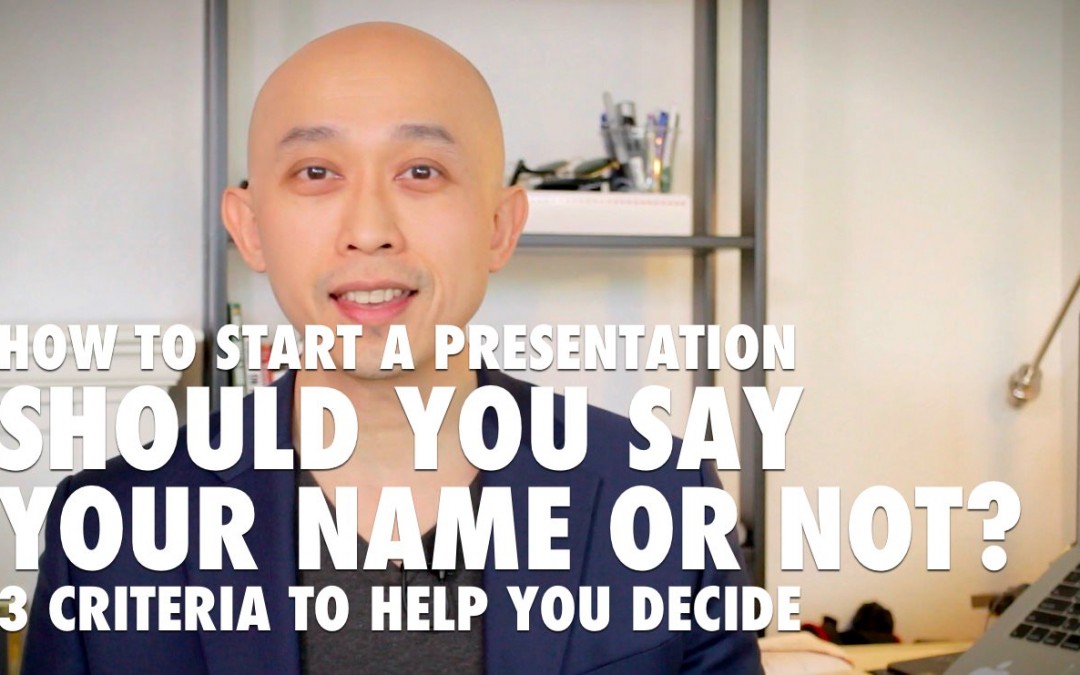 Tips for starting a presentation