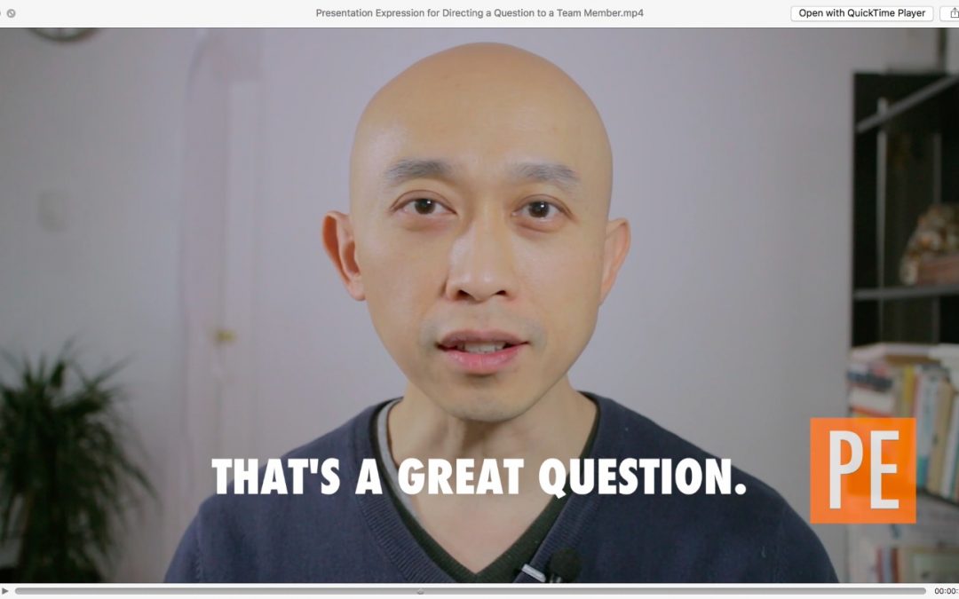 Presentation Expression for Directing a Question to a Team Member